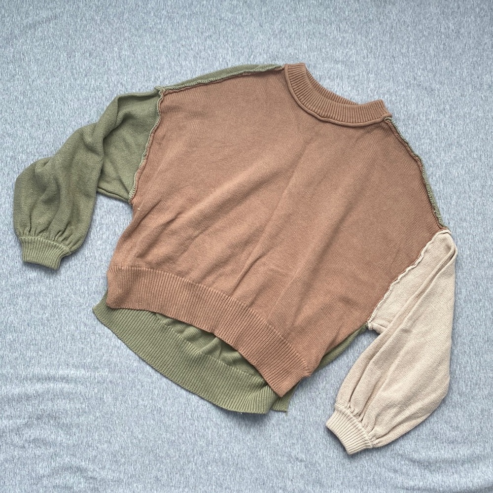 Color block sweater